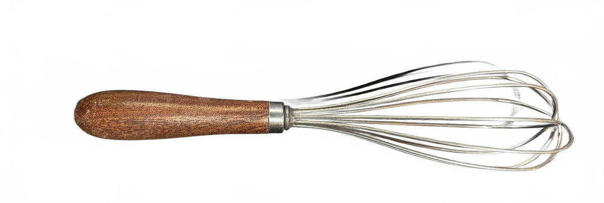 Vintage Wood Handle Balloon Whisk 11"