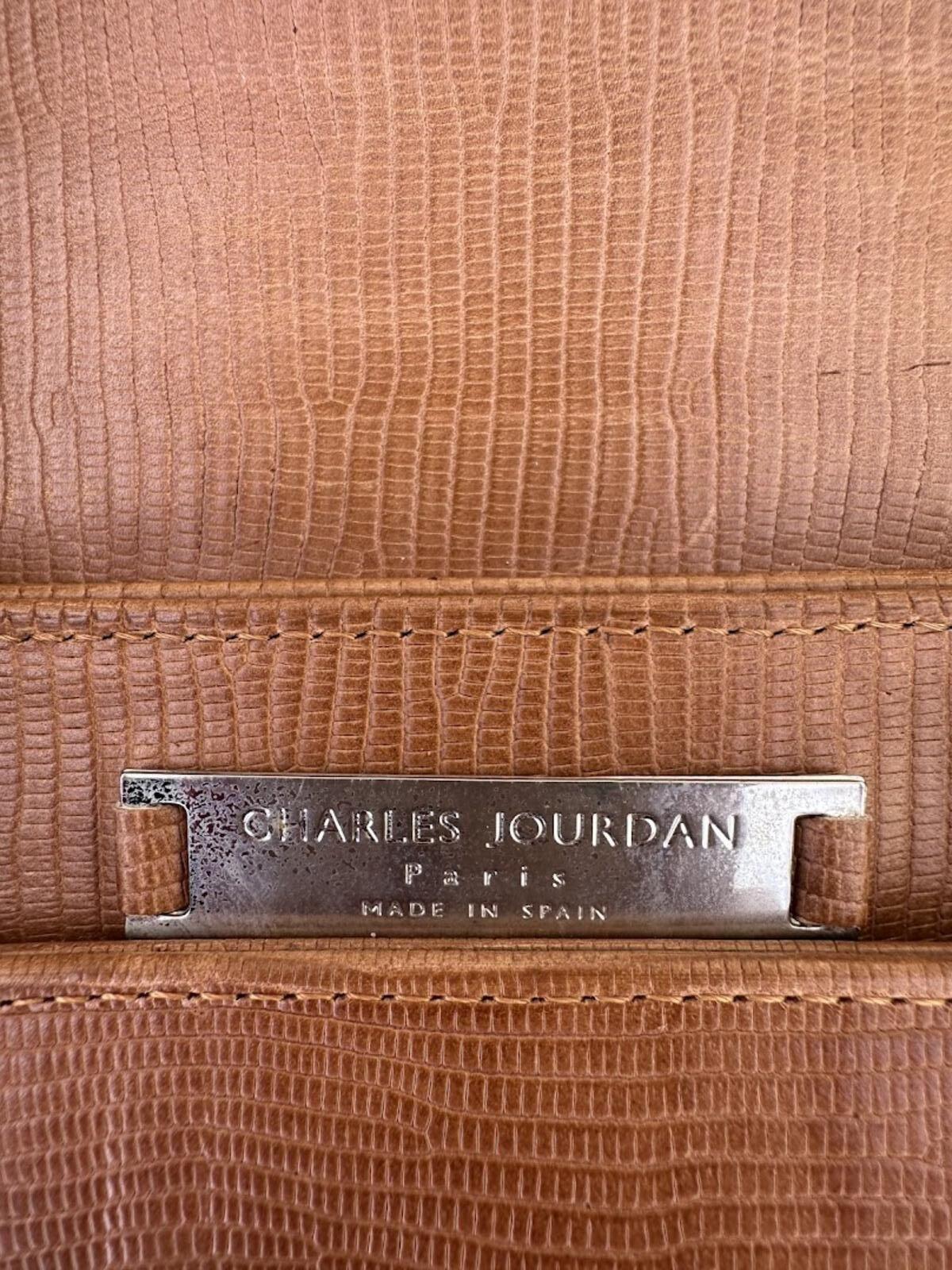 Charles Jourdan Lizard Embossed Leather Bag