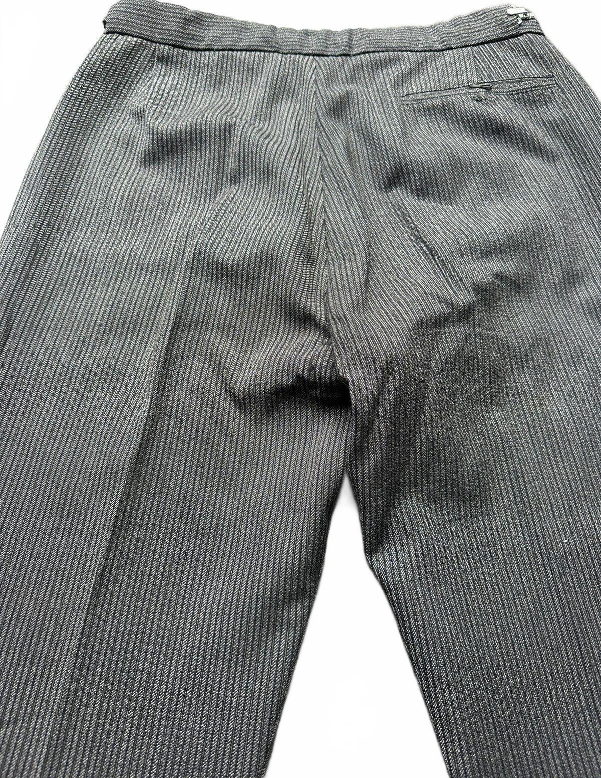 Vintage Men’s Striped Trousers Metal Zippers Suspender 32