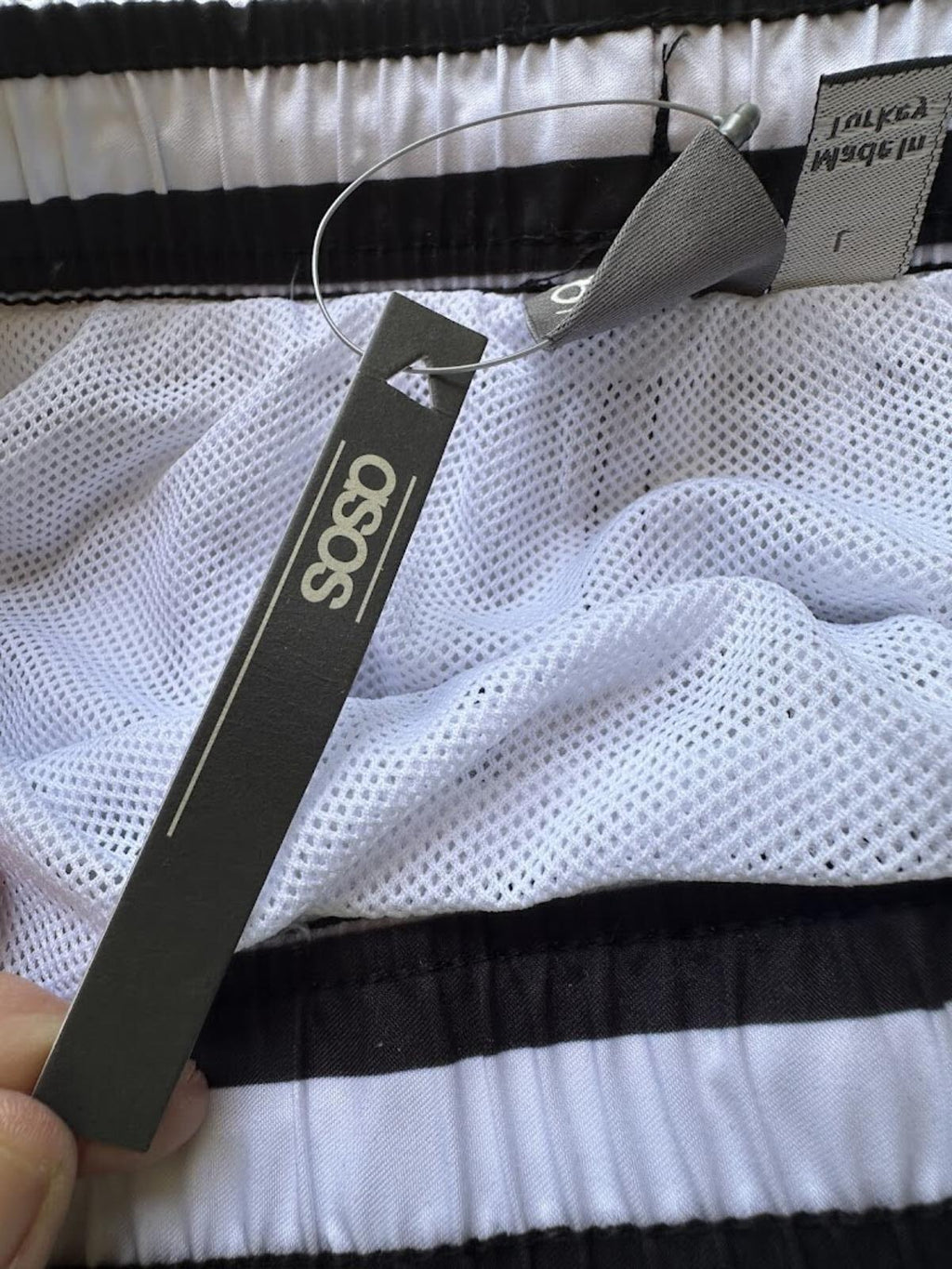 ASOS Striped Swim Trunks NWT Large