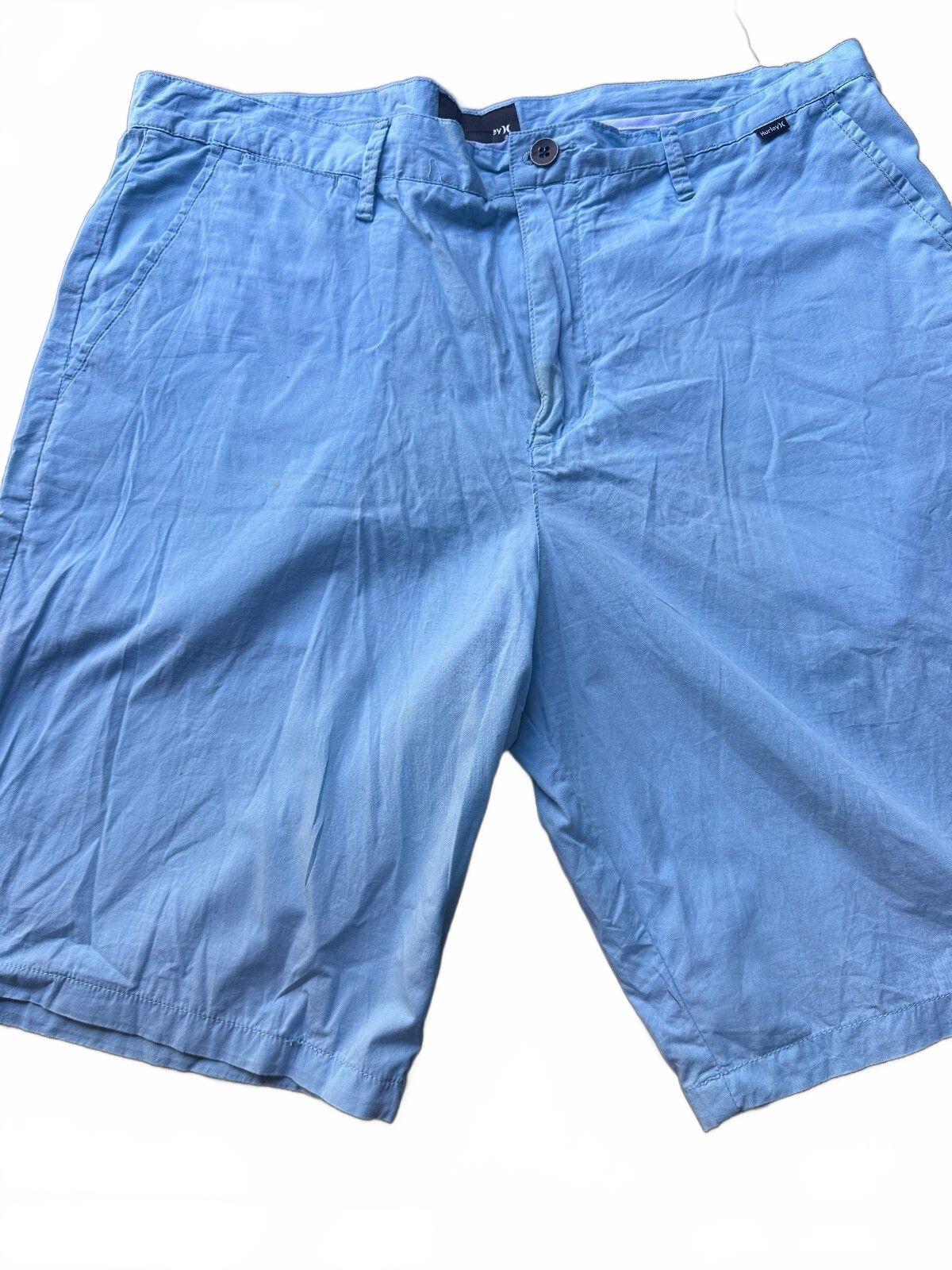 Hurley Light Blue Chino Shorts Men's 36 Casual