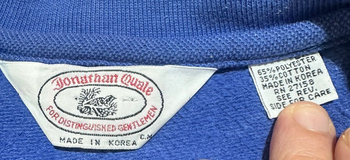 Vintage Jonathan Quale Blue Rugby Sweatshirt XL