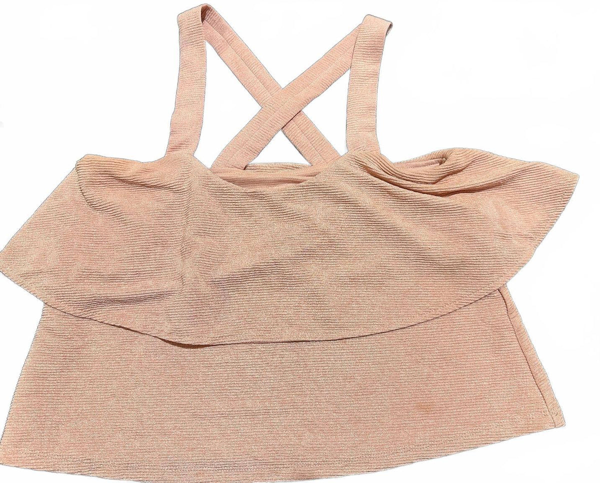 Madewell Texture & Thread Pink Tiered Tank Top S