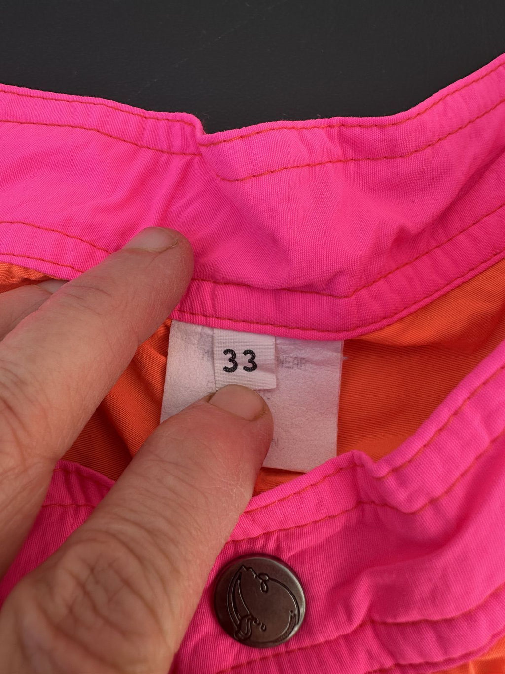 Maui Neon Orange Swim Trunks Size 33