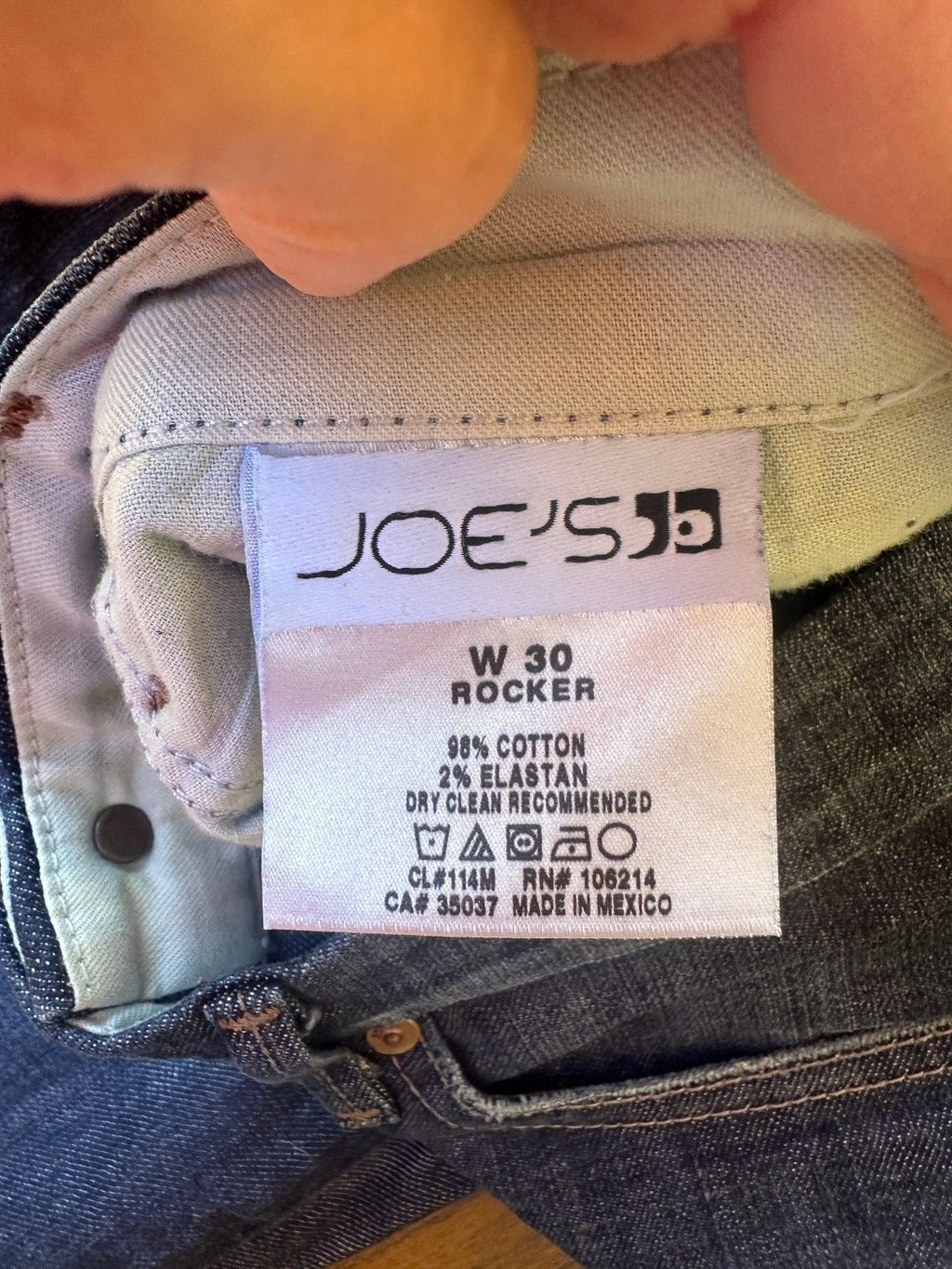 Joe's Jeans Rocker W30 Dark Wash Bootcut Jeans 33"
