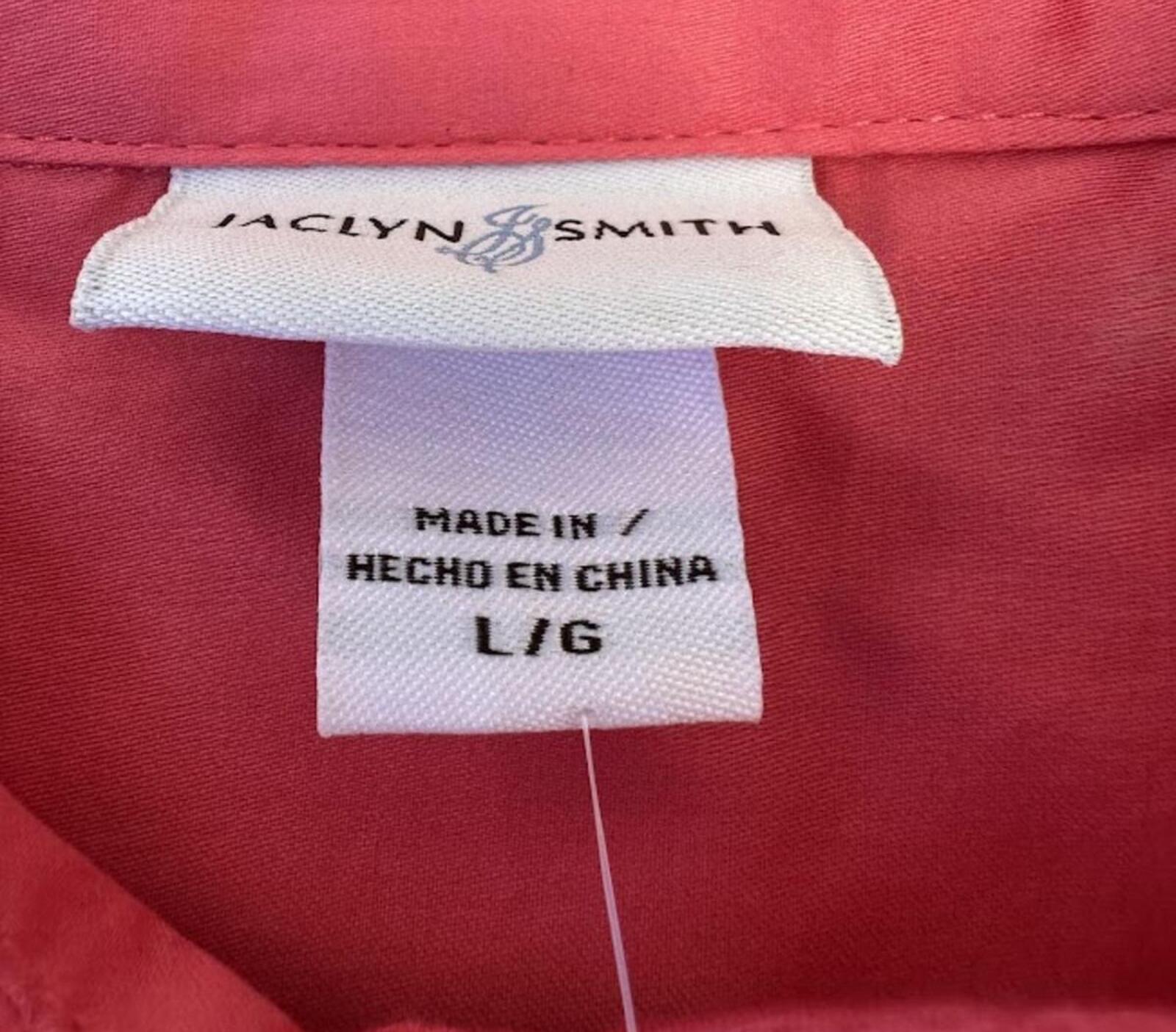 Jaclyn Smith Pink Button Shirt NWT Large