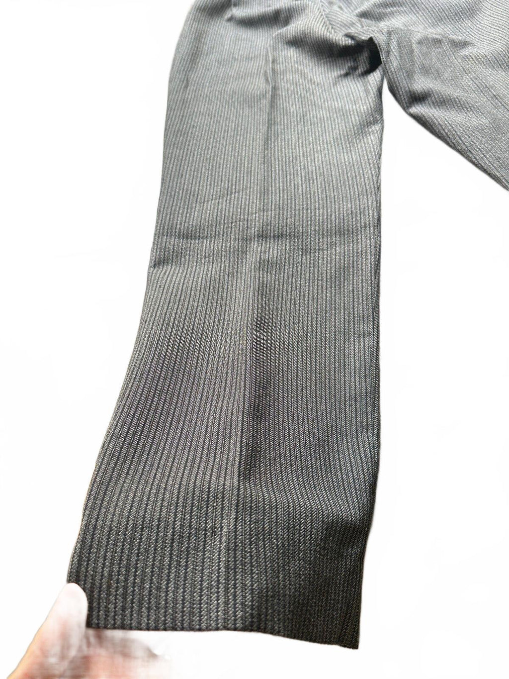 Vintage Men’s Striped Trousers Metal Zippers Suspender 32