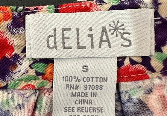 Delia's Floral Cotton Mini Skirt Small