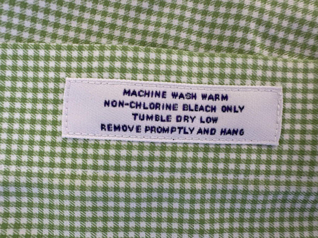Brooks Brothers Green Gingham Dress Shirt