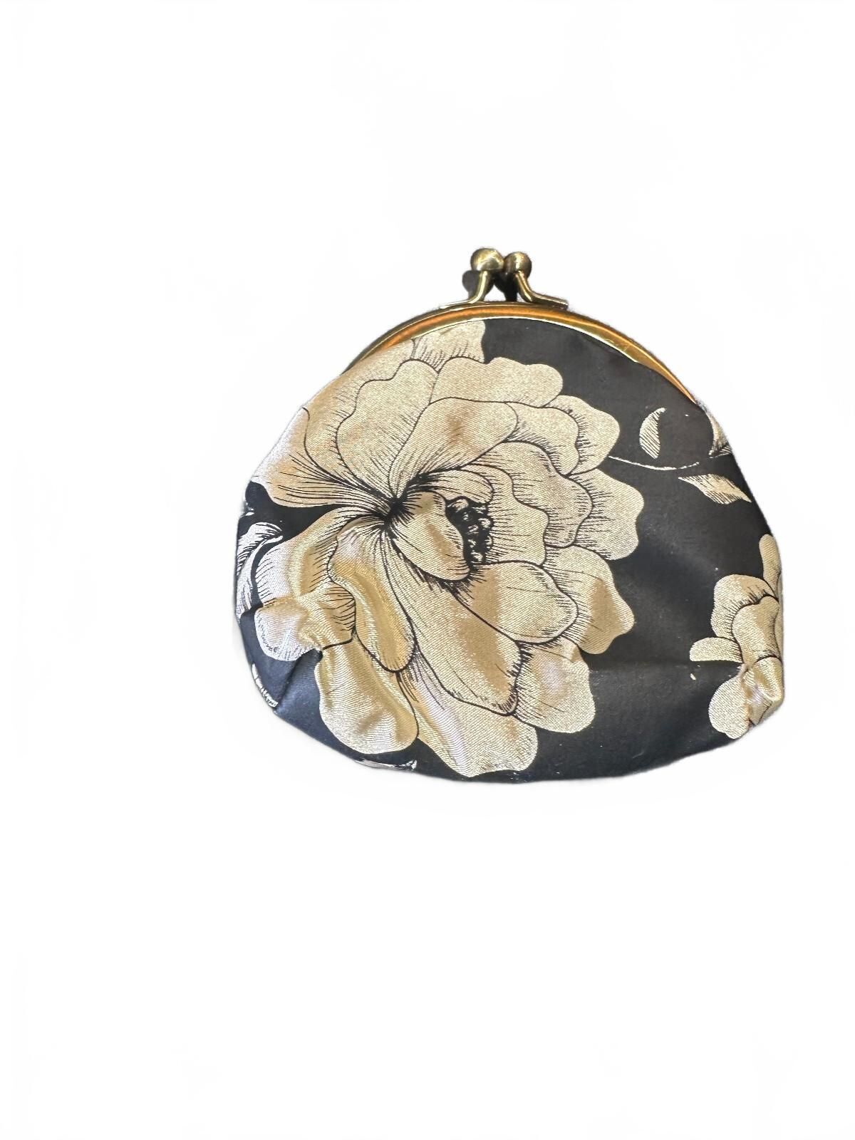 Jenny Packham Floral Silk Kiss Lock Coin Purse