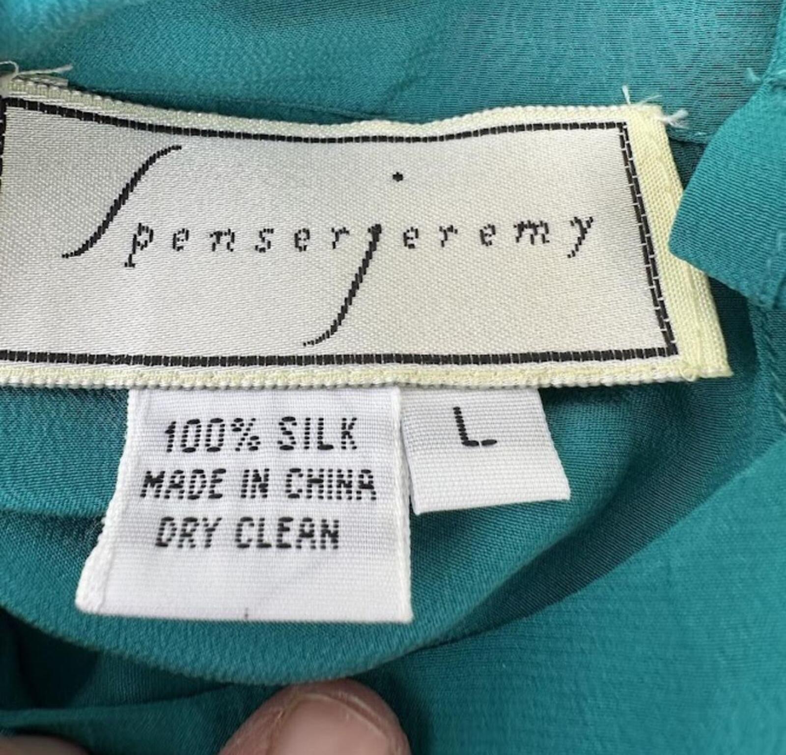 Spenser Jeremy Silk Blouse Teal L
