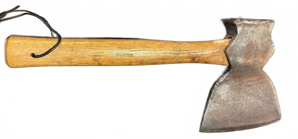 Antique W Hunt Hewing Hatchet Douglas Axe Co MA