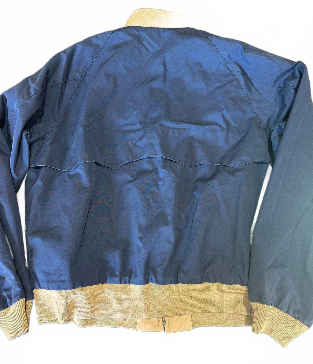 Vintage Reversible Harrington style Jacket Navy Tan XL