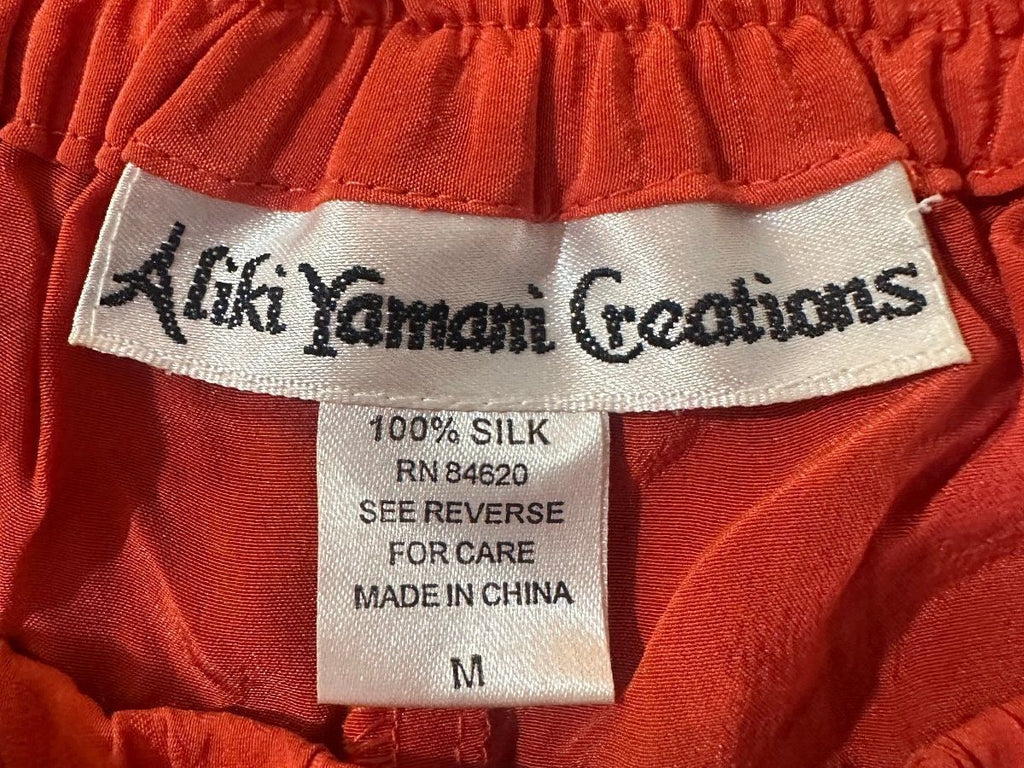 Aliki Yamani Creations Silk Pull on  Pants M