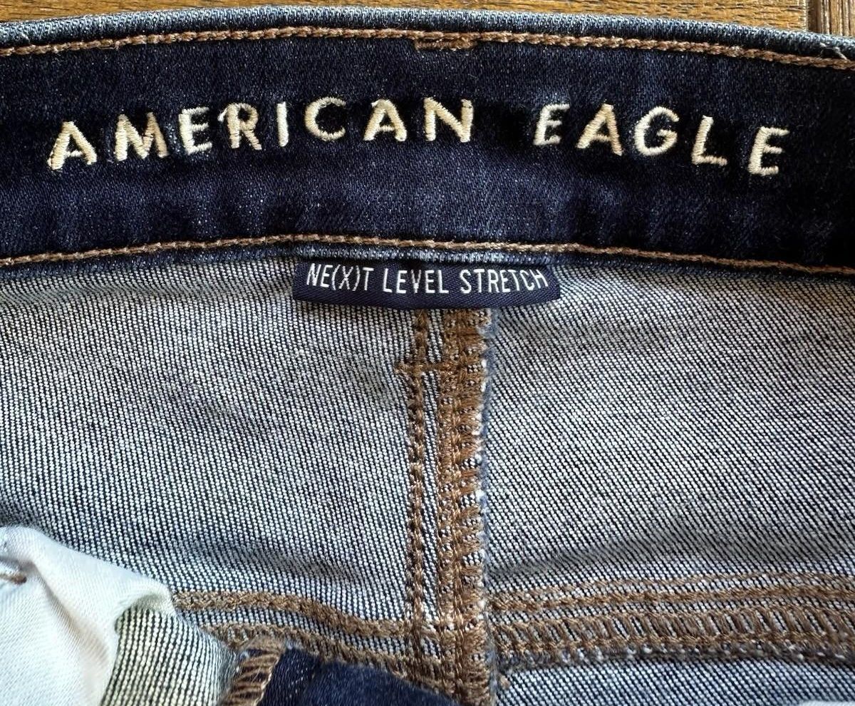 American Eagle USA Flag Denim Shorts Women's 2
