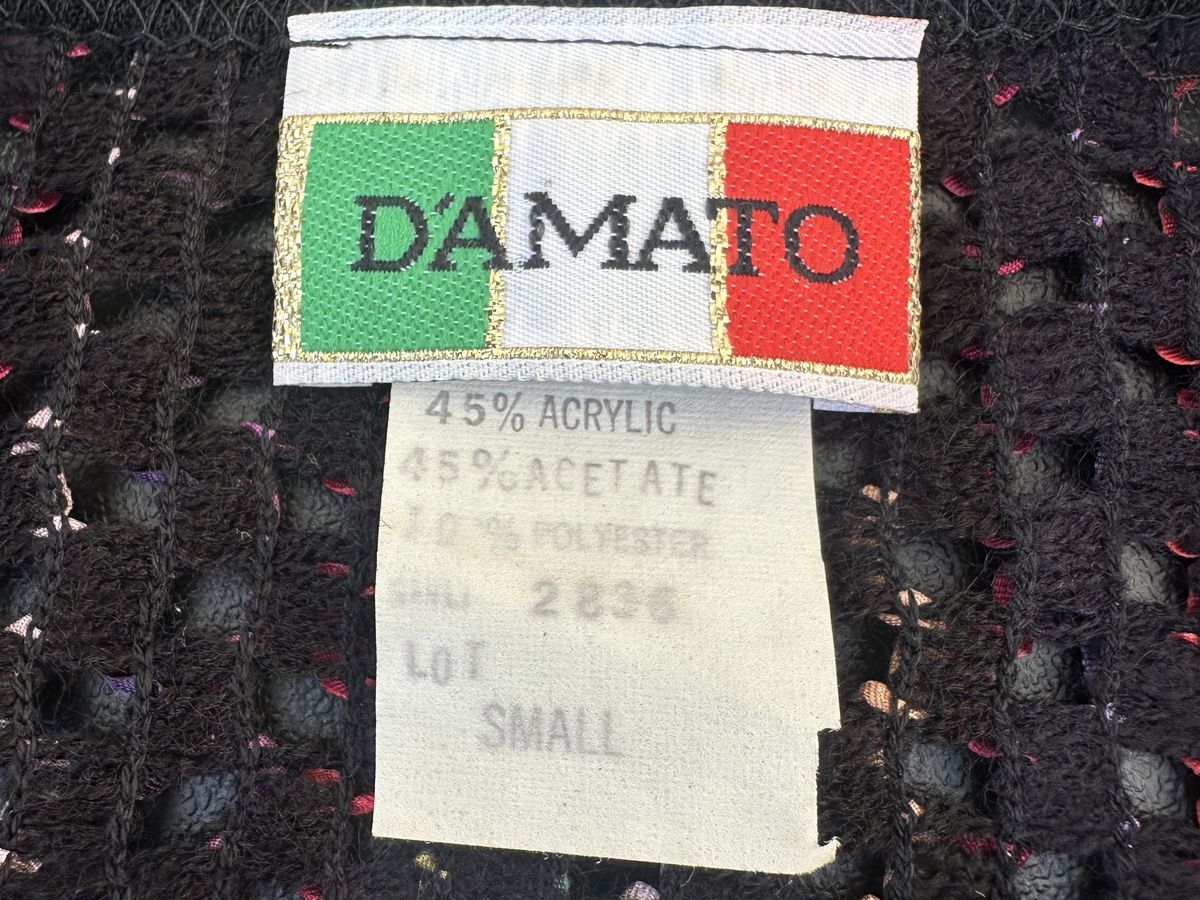Damato Multicolor Knit Crop Top Small