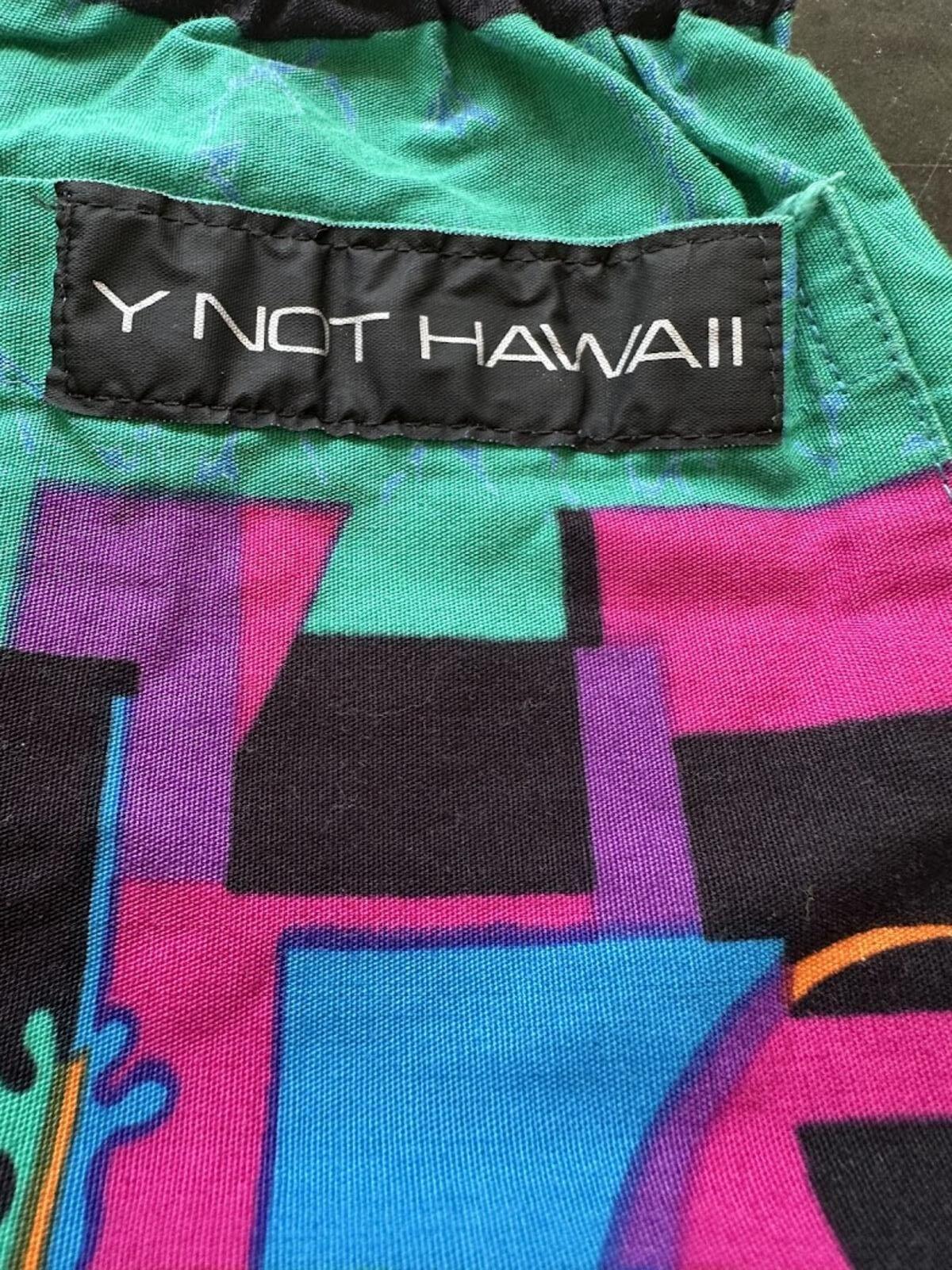 Y Not Hawaii Neon Gecko Swim Trunks