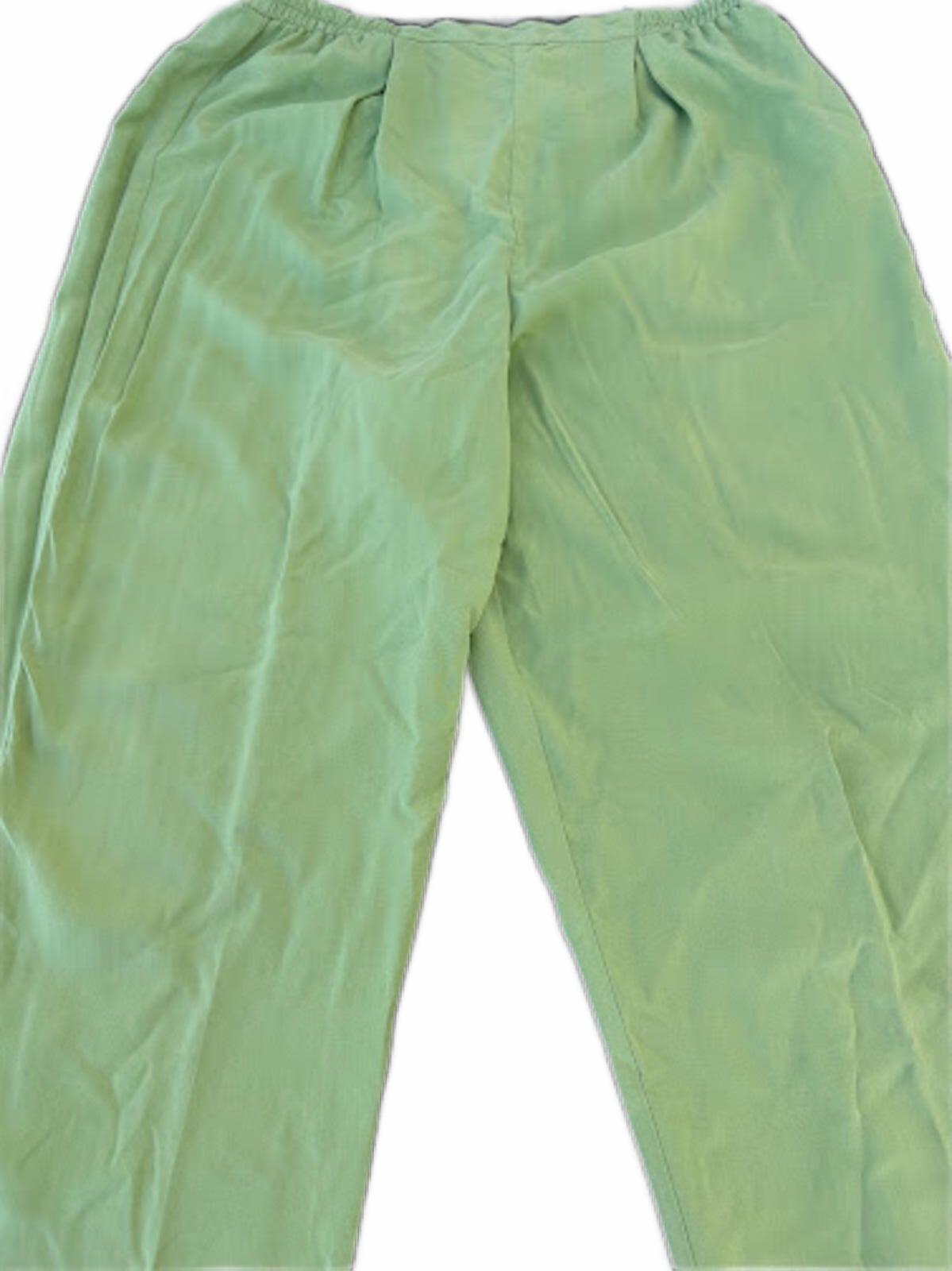Melrose Studio Lime Green Silk Pants