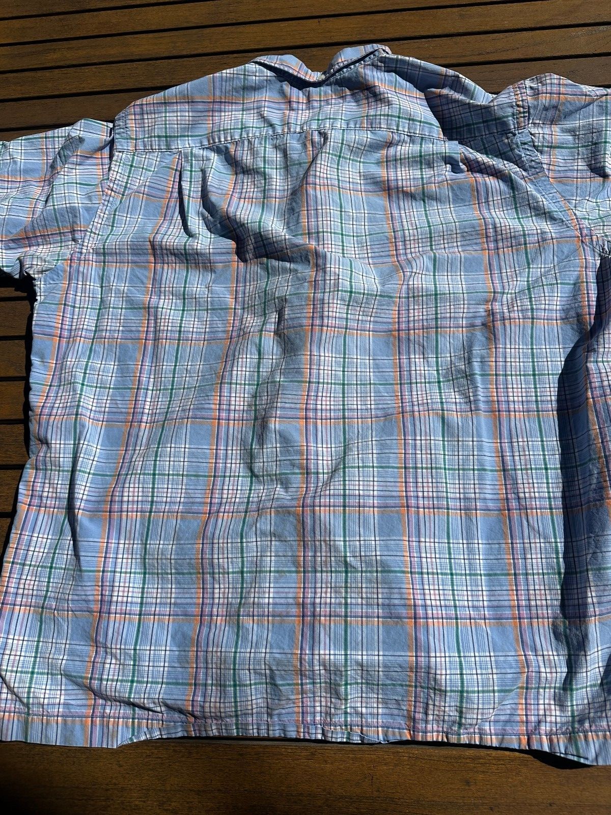Ralph Lauren Bob Camp Large Blue Madras Plaid Shirt