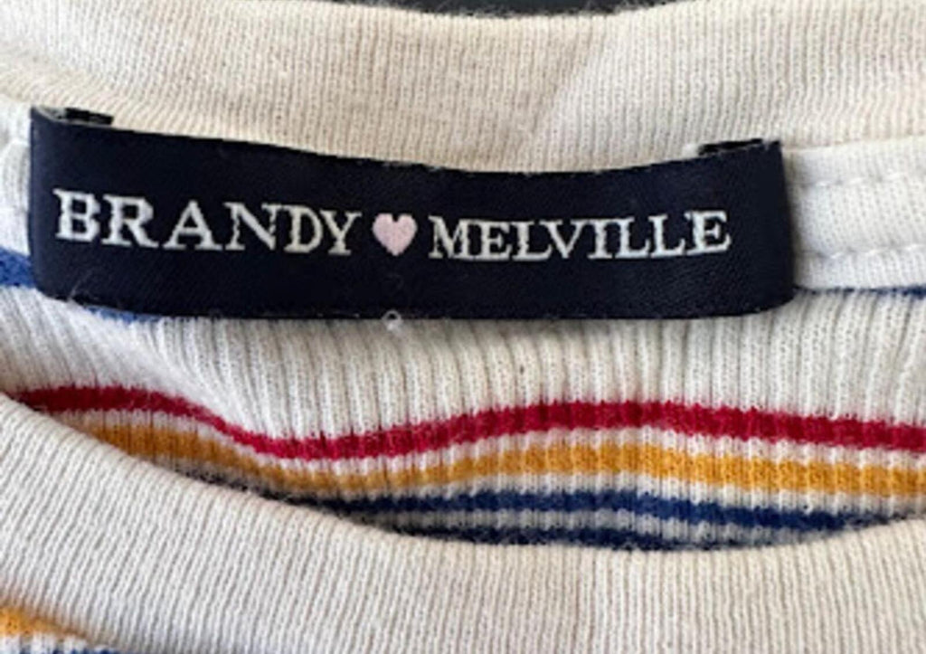 Brandy Melville Stripe Rib Crop Top