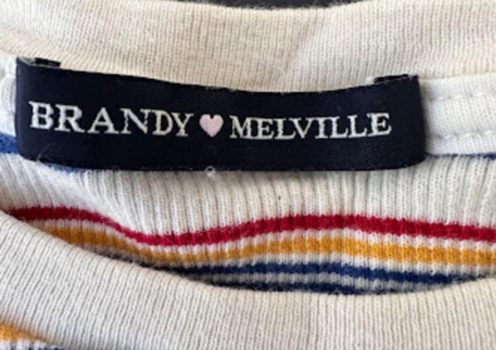 Brandy Melville Stripe Rib Crop Top