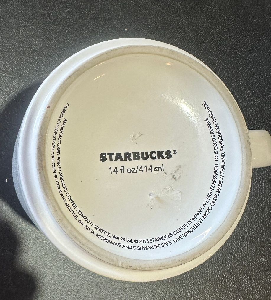 Starbucks 14 oz White Stoneware Coffee Mug