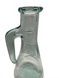 Vintage Green Glass Cruet Bottle w Handle