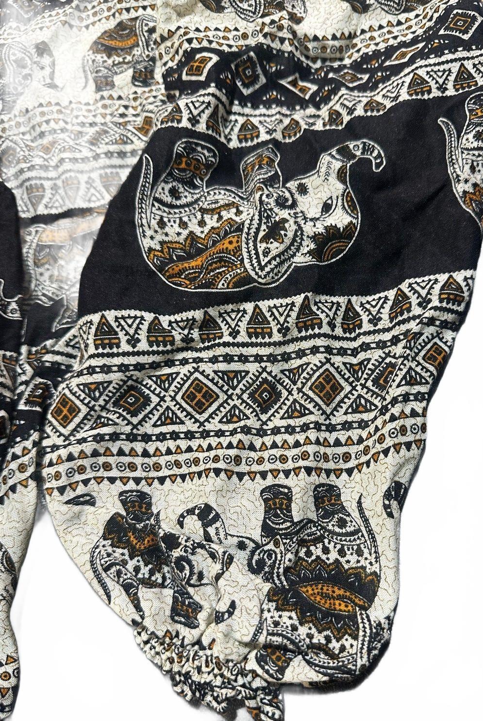 Elephant Print Harem Pants Boho One Size