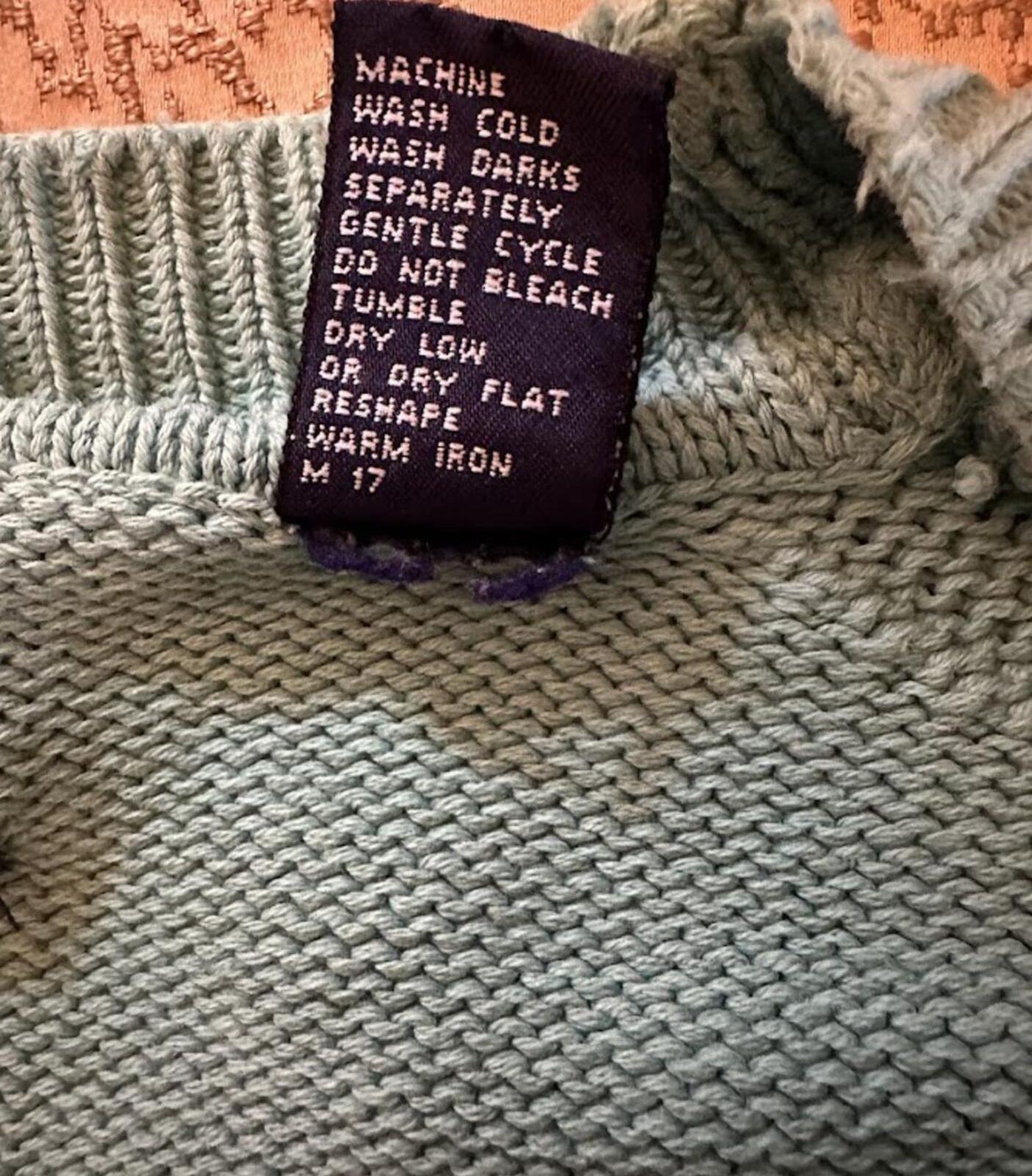 GAP Teal Cotton Cardigan Sweater M