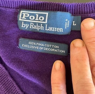 Polo Ralph Lauren Purple Pima Cotton Sweater L
