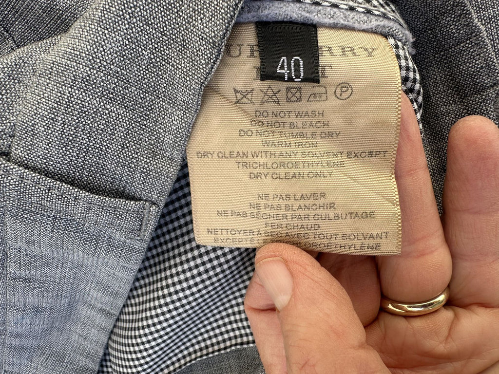 Burberry Prorsum Gray Linen Blend Pants 40