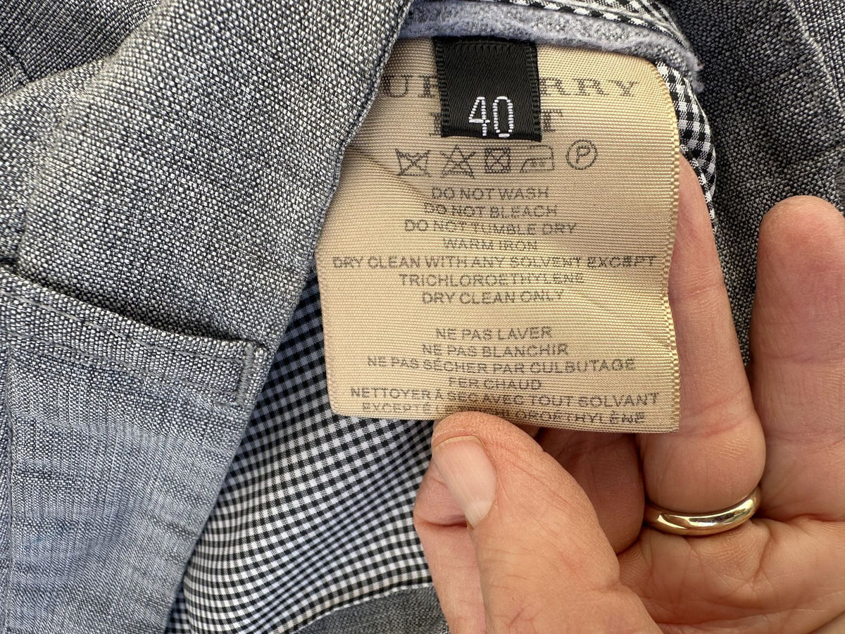 Burberry Prorsum Gray Linen Blend Pants 40