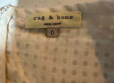 Rag & Bone White Eyelet Mini Skirt Size 0