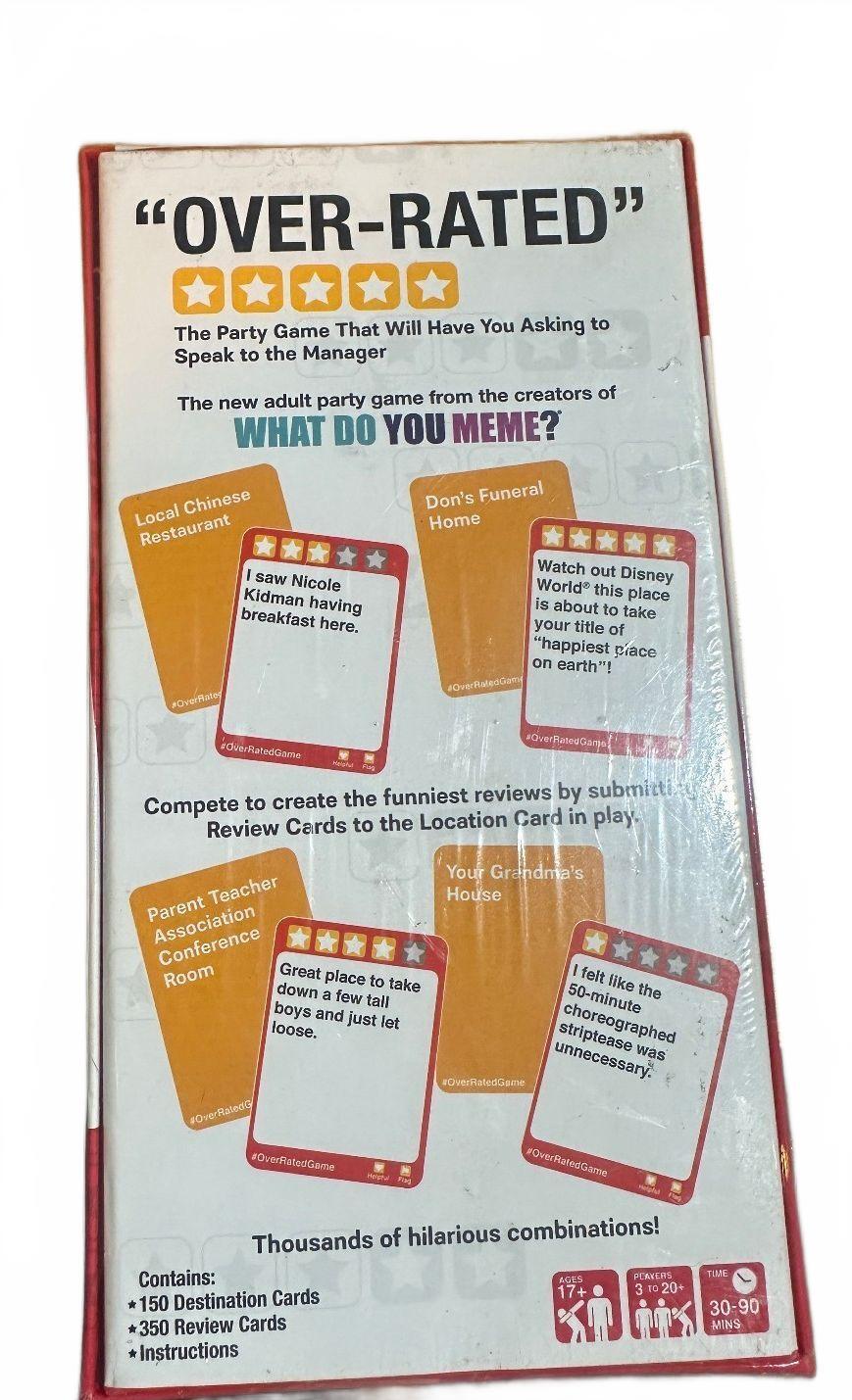 What Do You Meme Over-Rated Party Game New Sealed