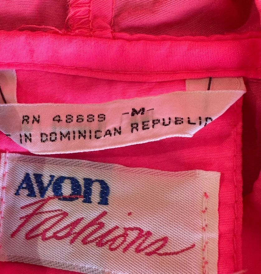 Vintage Avon Hot Pink Hooded Windbreaker M