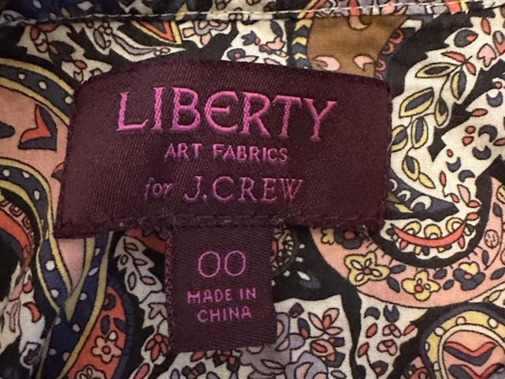 J.Crew Liberty Paisley Shirt Cotton OO