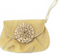 Loeffler Randall Gold Wristlet Clutch Flower