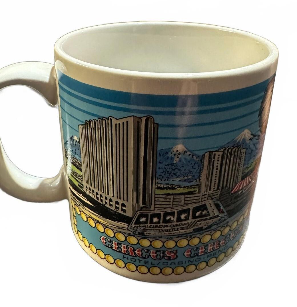 Vintage Reno Nevada Casino Clown Souvenir Mug 1980s