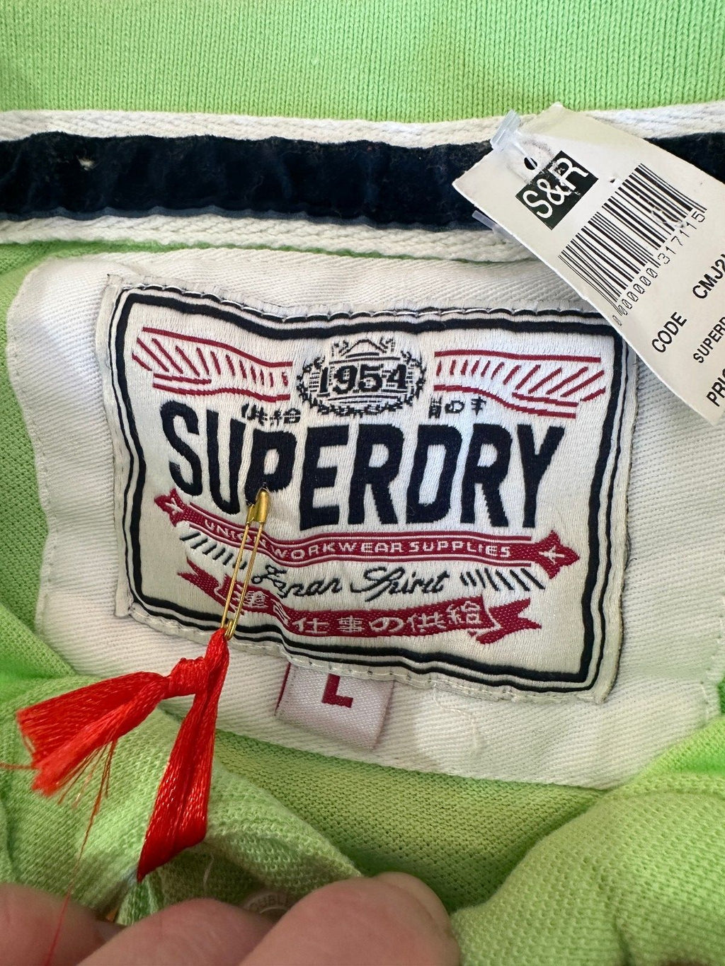 Superdry Lime Green Polo Shirt NWT Men's L