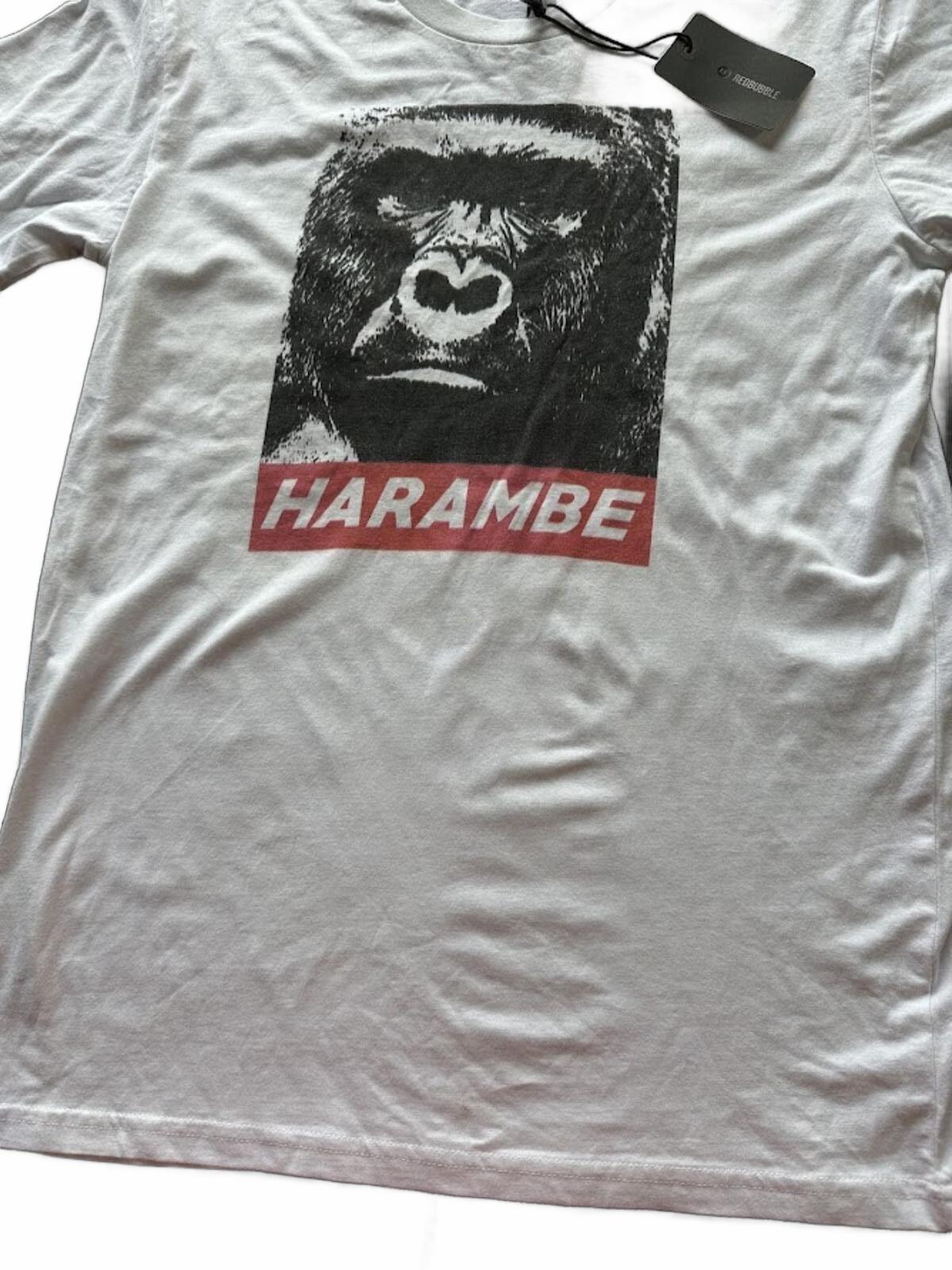 Red Bubble Harambe Meme Graphic Tee AS Colour M