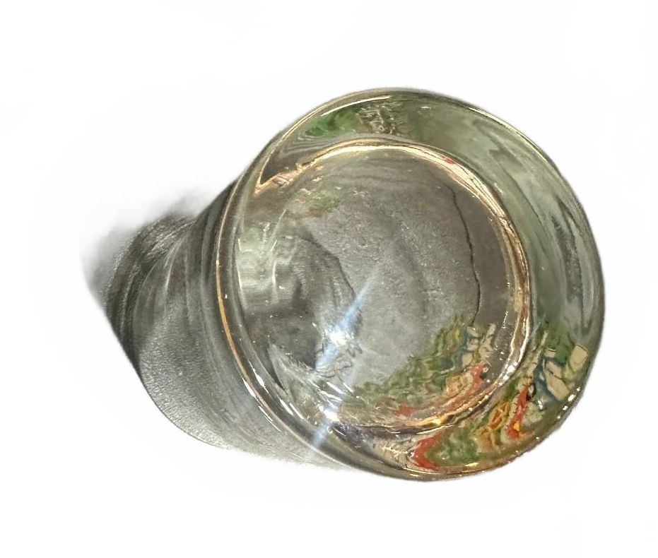 Vintage Christmas Tree Wreath Glass Tumbler 5.5"