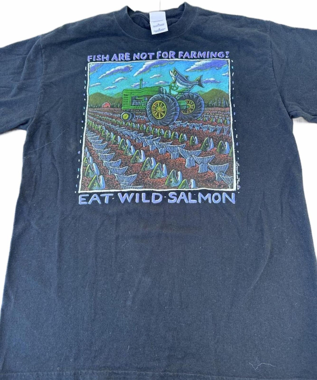 Eat Wild Salmon Graphic Protest Tee