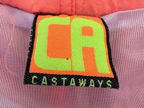 Castaways Neon Orange Swim Trunks Medium