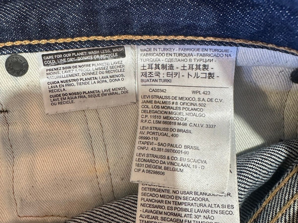 Levi's 511 Men's Dark Wash Slim Jeans 38x30 Hemmed 25"