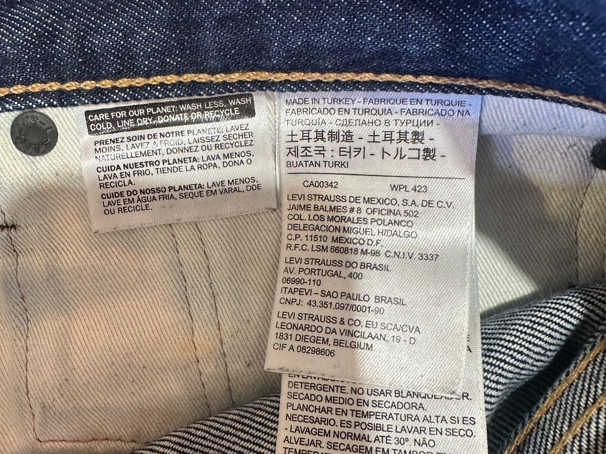 Levi's 511 Men's Dark Wash Slim Jeans 38x30 Hemmed 25"