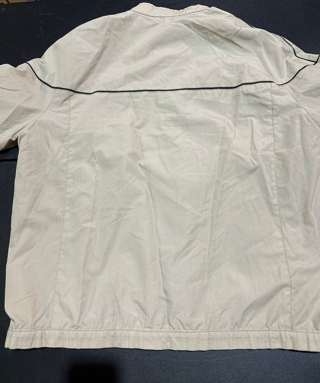 Vintage London Fog Khaki Jacket 40R Black Piping