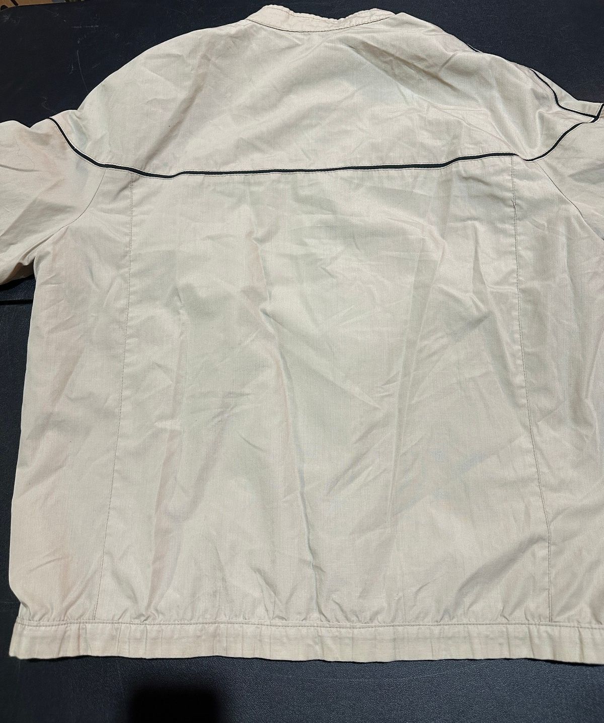 Vintage London Fog Khaki Jacket 40R Black Piping