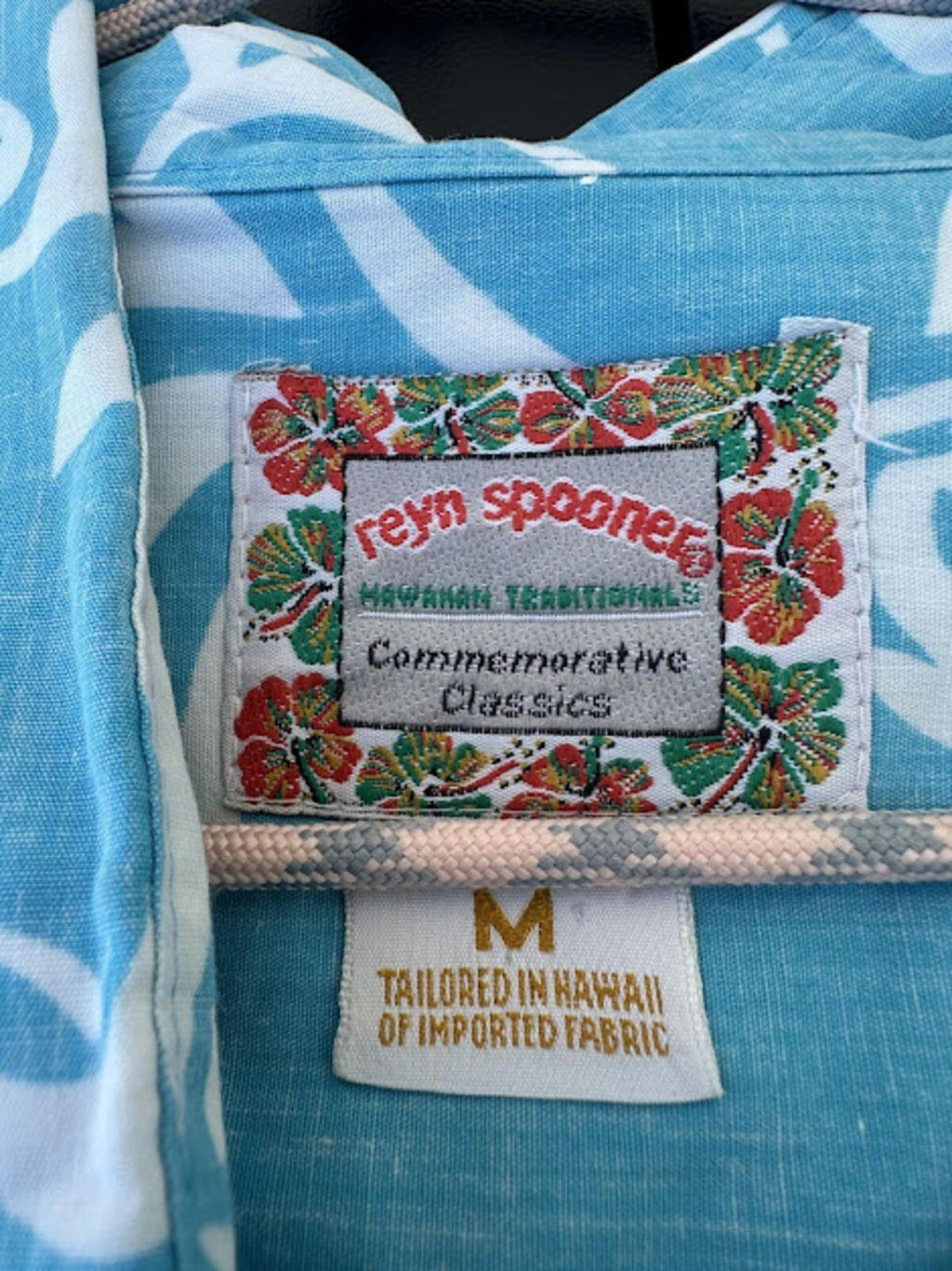 Reyn Spooner Blue Floral Aloha Shirt XL