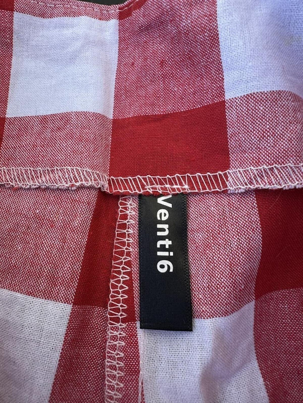 Venti6 Red Check Cropped Pants