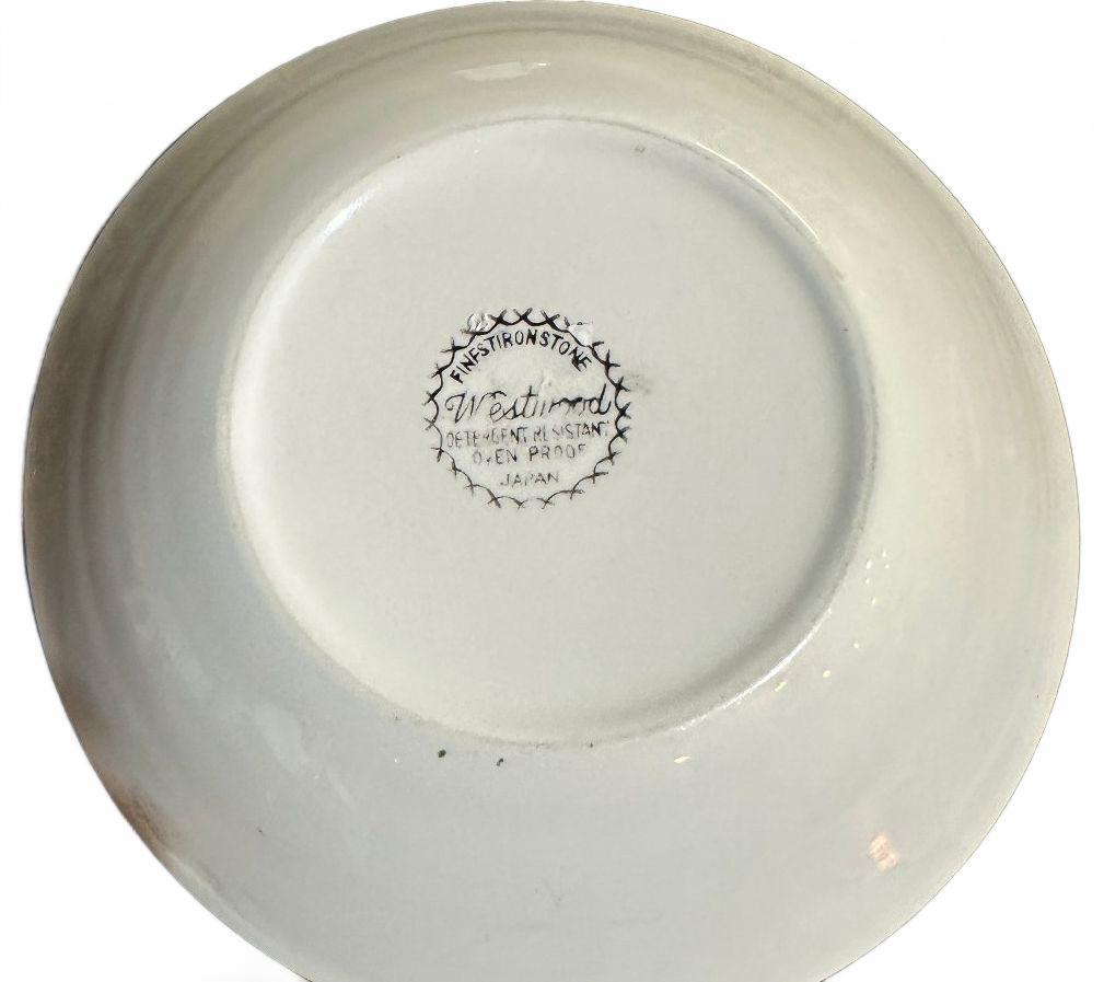 2 Vintage Westwood Ironstone Bowls Japan Green Brown